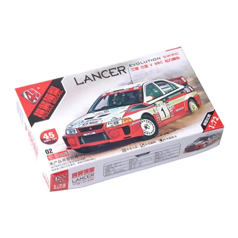 4D Assembled 1/72 Classic WRC Rally Car Model 4 Simulation Internal Structure Details Assembled Toy Ornaments