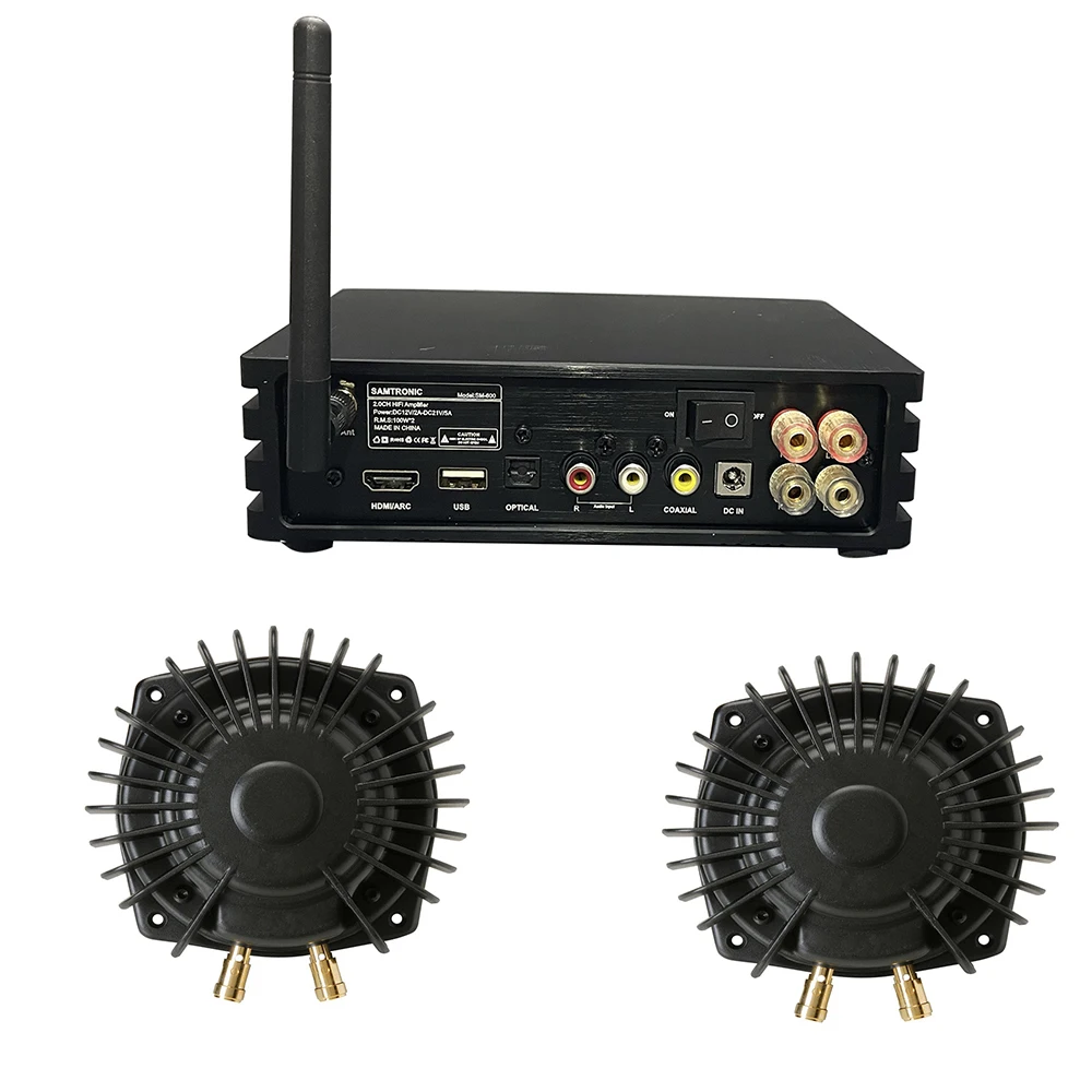 Kit de agitador de baixo para simulador de jogos, sensação de vibração, amplificador digital de 100 W, 2 peças de agitador de baixo de 6 polegadas e 50 W