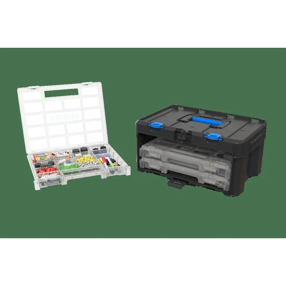 Modular Organizer Container Set DIY Home Garage Repairs Clear Plastic Dividers Portable Compact Secure Stackable Hart Stack