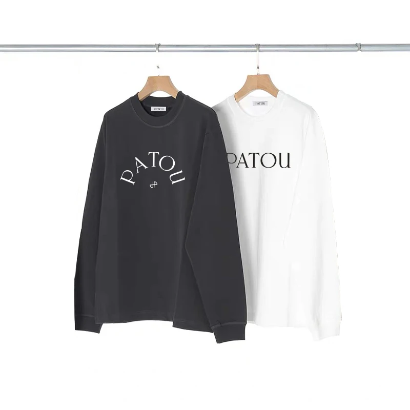 

Exported to Japan Japan Style Luxury brand Cotton letter Printed Couple Tees Summer Harajuku Men/Women Loose Long sleeve Tees