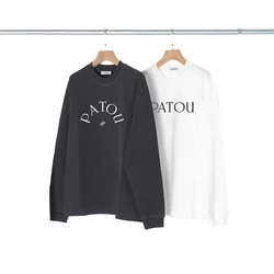 Exported to Japan Japan Style Luxury brand Cotton letter Printed Couple Tees Summer Harajuku Men/Women Loose Long sleeve Tees