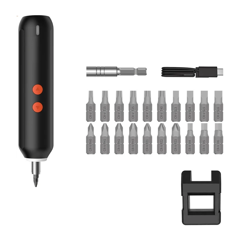 

Electric Screwdriver Cordless Electric Screwdriver Kit Rechargeable With LED Lights, 20Pcs Bits, Extension Rod
