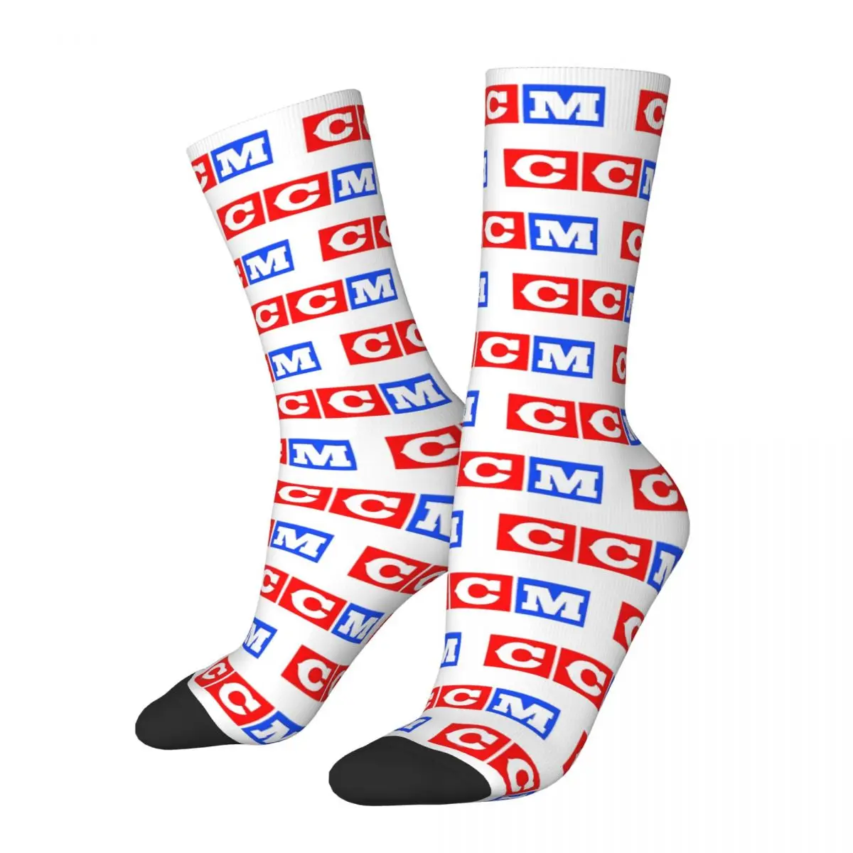 Winter Warm Crazy Design Unisex CCM Canada Logo Ice Hockey Socks Non-slip Basketball Socks