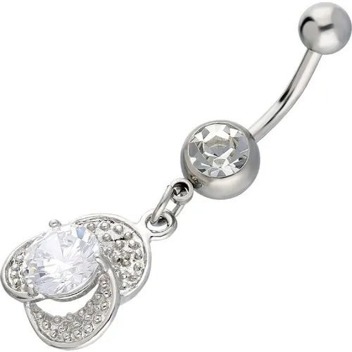 Getss Prg006A Flower Model Steel Navel Piercing