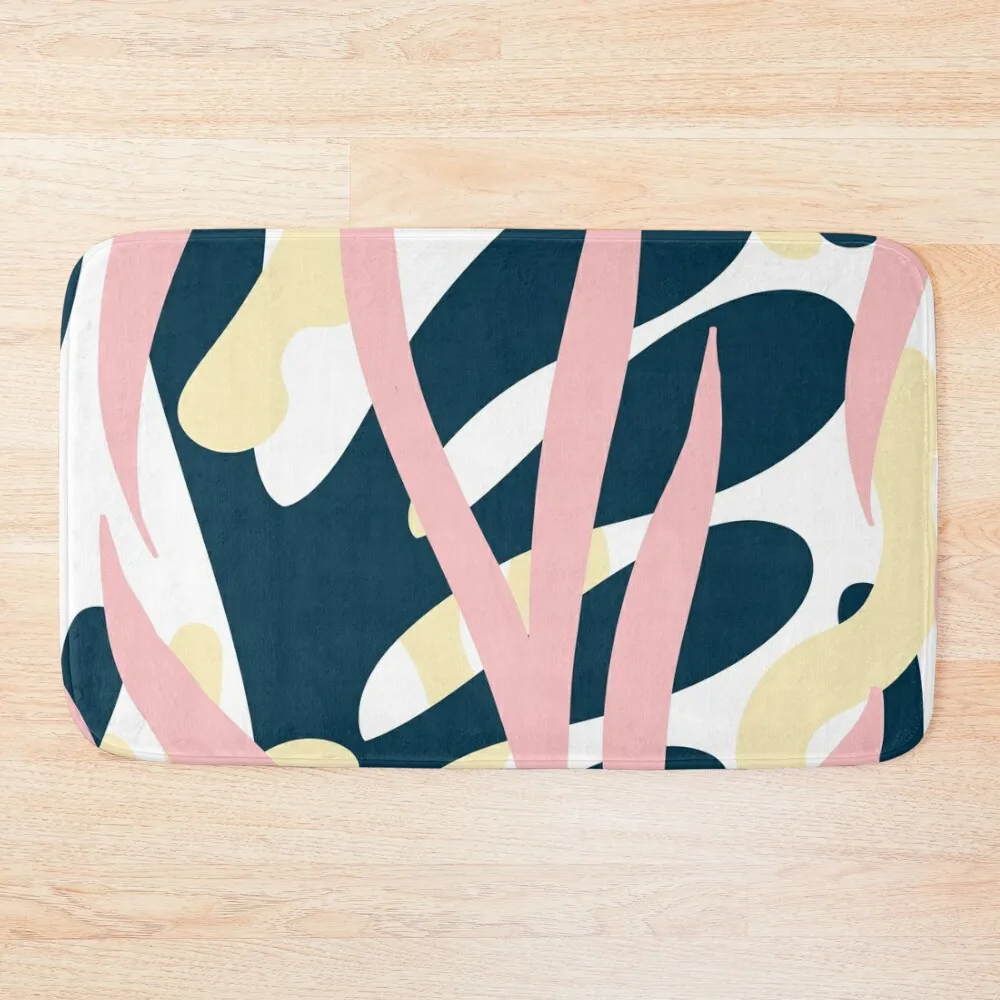

Abstract illustration of botanical elements Bath Mat DoorFor Entrance Door Bathroom Accessories Sets Mat