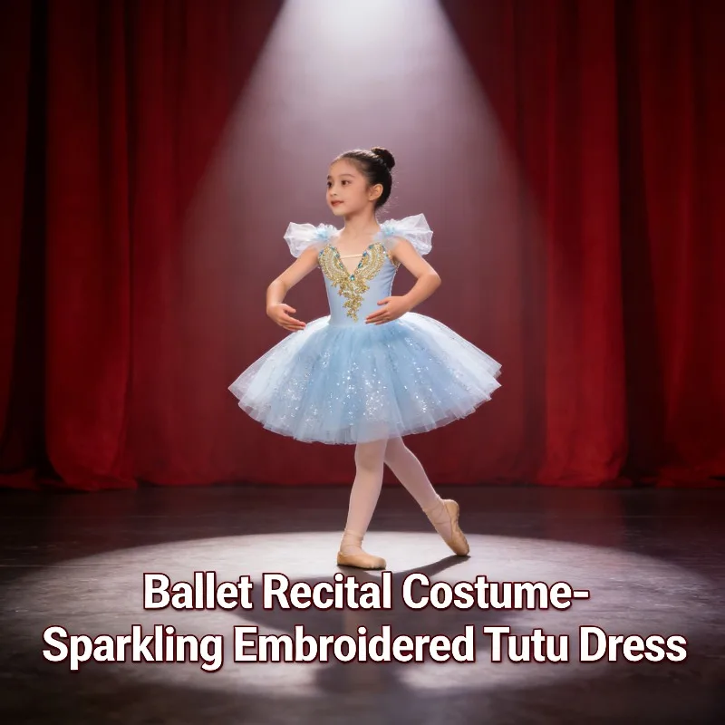 キッズ-バレエ-チュチュ-ドレス-流れるようなチュールスカート-ストラップ付き-ダンス-パフォーマンス-コスチューム-幼児-女の子用