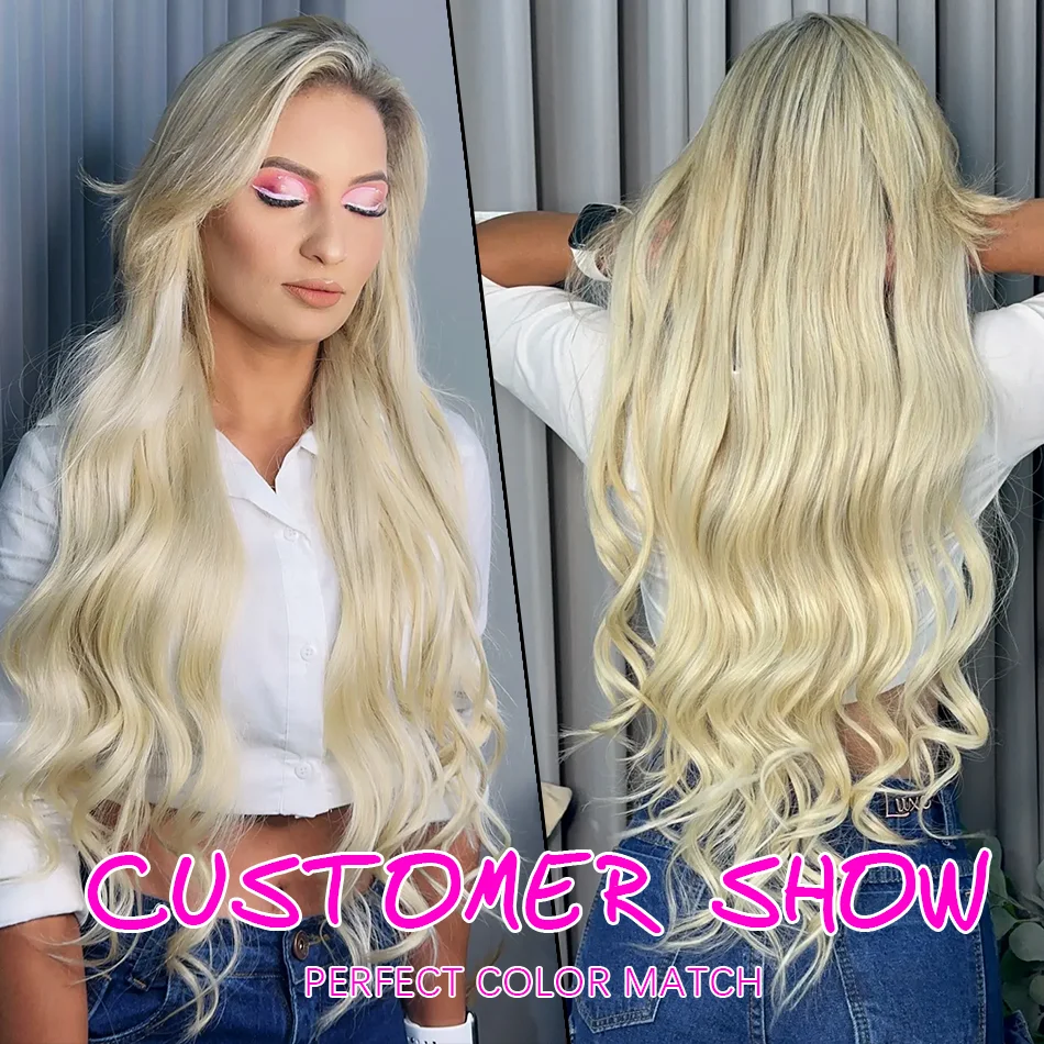 Extensiones de Cabello Humano Real 613 sin Tejido, Rubio Miel, Cabello Virgen Vietnamita Recto para Trenzas 3