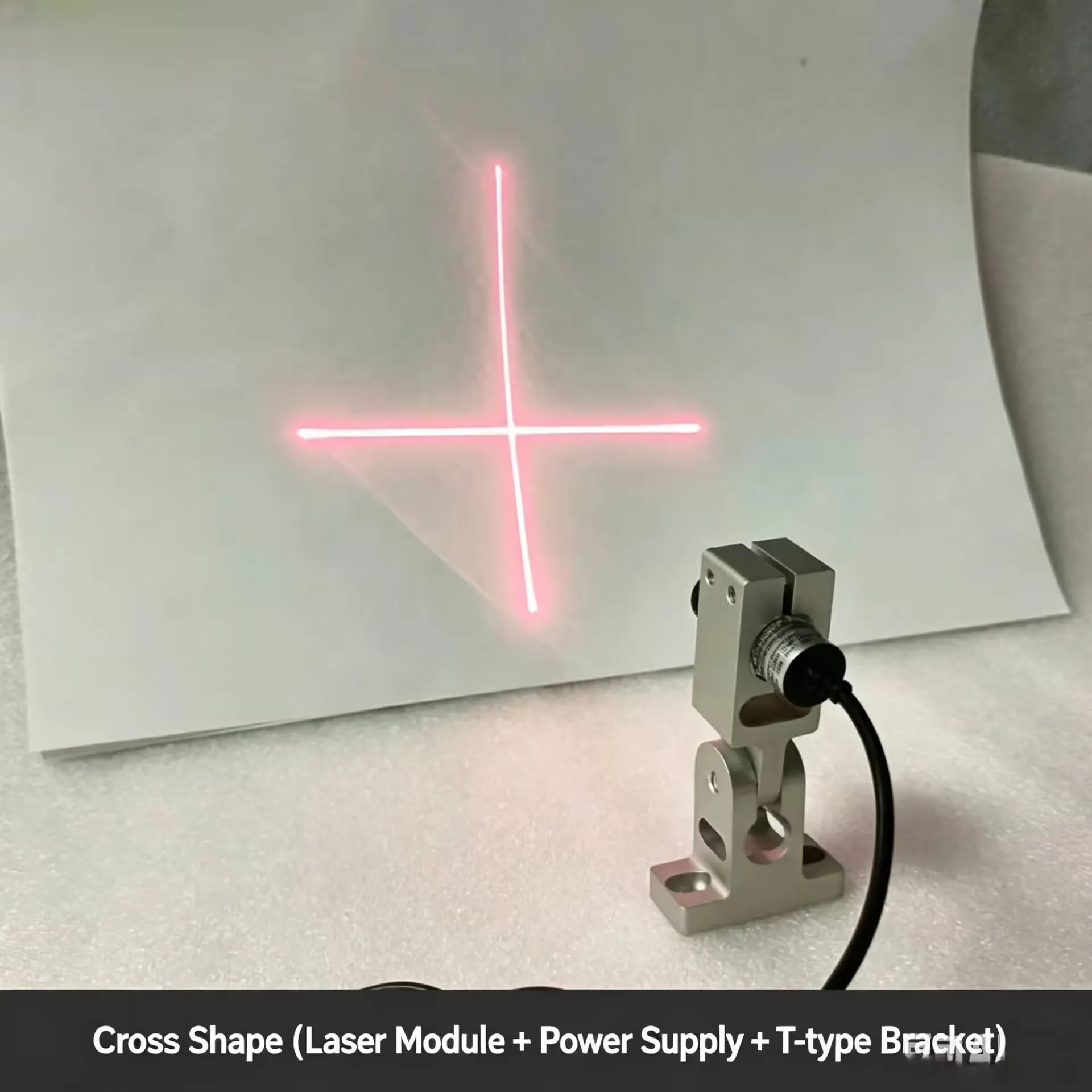 T-Type Red Laser Alignment Indicator with Adjustable Bracket for Laser Marking & Welding Machines