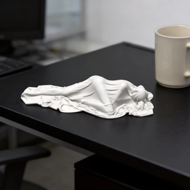 Minimalist Draped Reclining Female Statues 3D Print Slumber Desktop Craftwork Ornaments Modern Office Coffee DeskArt Decor Gifts