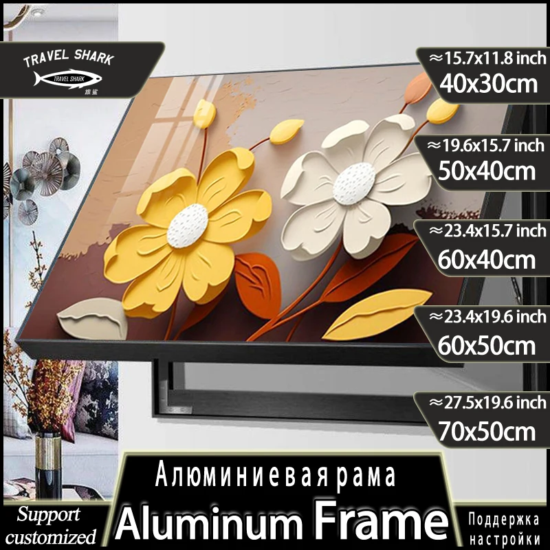 Nordic Style Decorative Painting Pictures of Electric Meter Box Wall Art Posters Restaurant Design Push Pull With Metal Frame