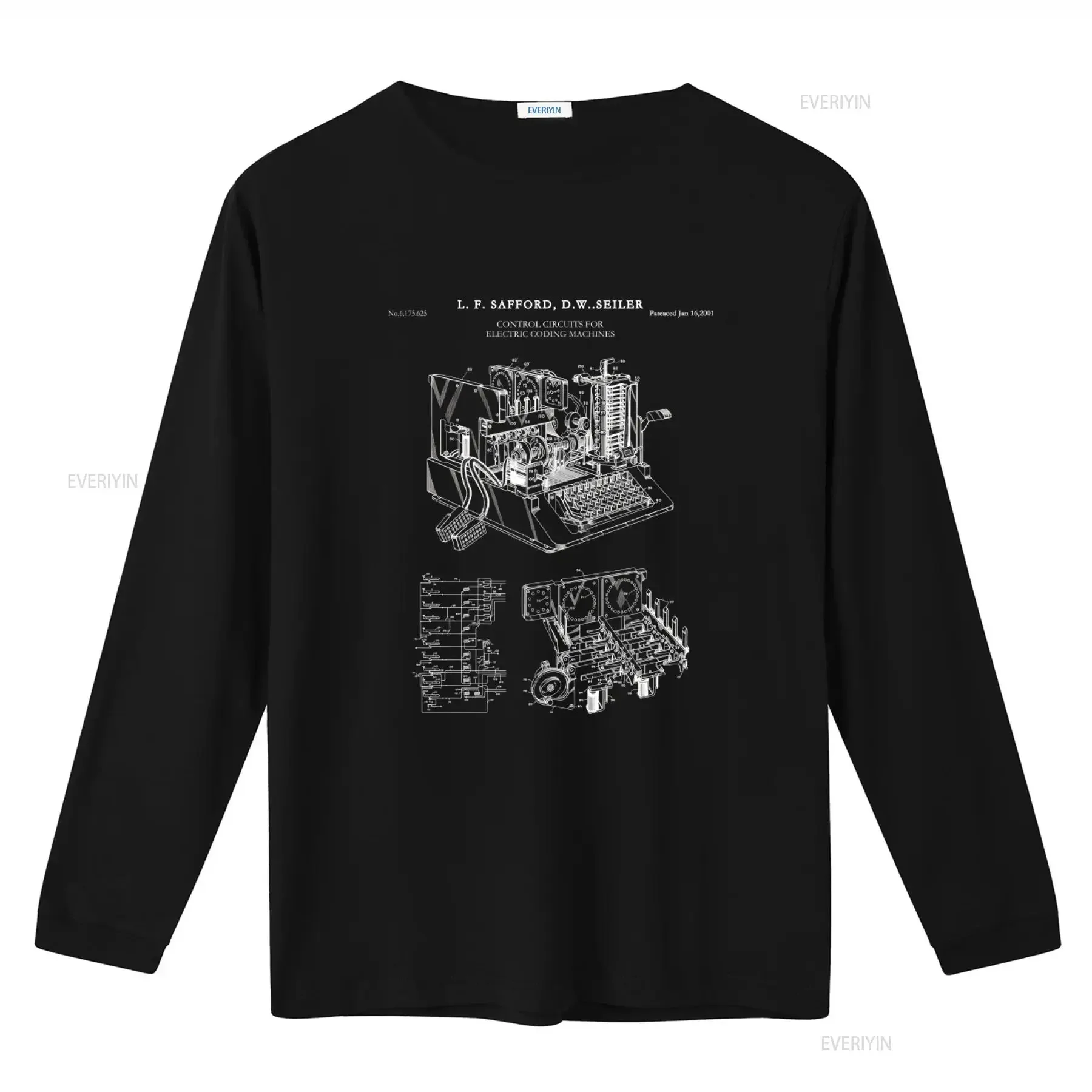 WW2 Encryption Machine Patent Print Art T Shirt 1944 Cypher Enigma Sigaba Pt402 Vintage Tech Design vintage Washed Slightly
