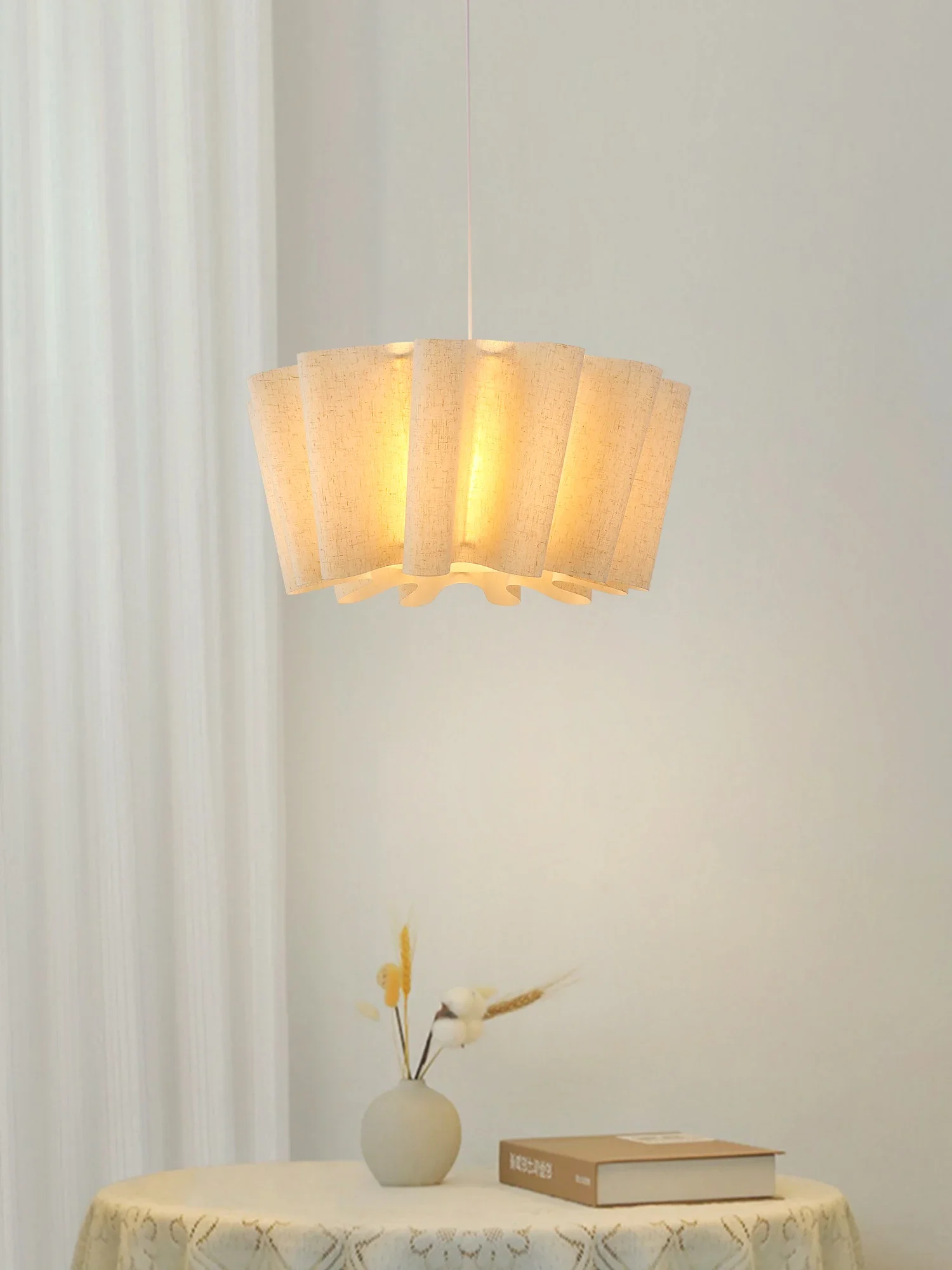 

Simple dining room, living room, bedroom, fabric chandelier, wabi-sabi style, retro study, tea room, B&B decorative chandelier