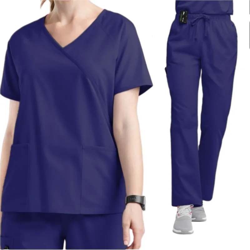 Conjuntos de uniformes médicos para mujer, Tops, pantalones, Hospital, enfermera, clínica Dental, salón de belleza, Spa, laboratorio de mascotas, ropa de trabajo