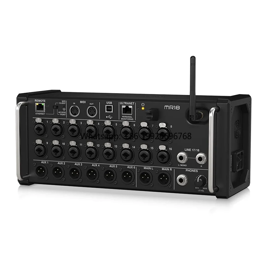 

New Version Digital Audio Console Mixer MR12/MR18 Fan 12/18 Channel 12-Bus Integrated WiFi Module/USB Stereo Recorder Metal