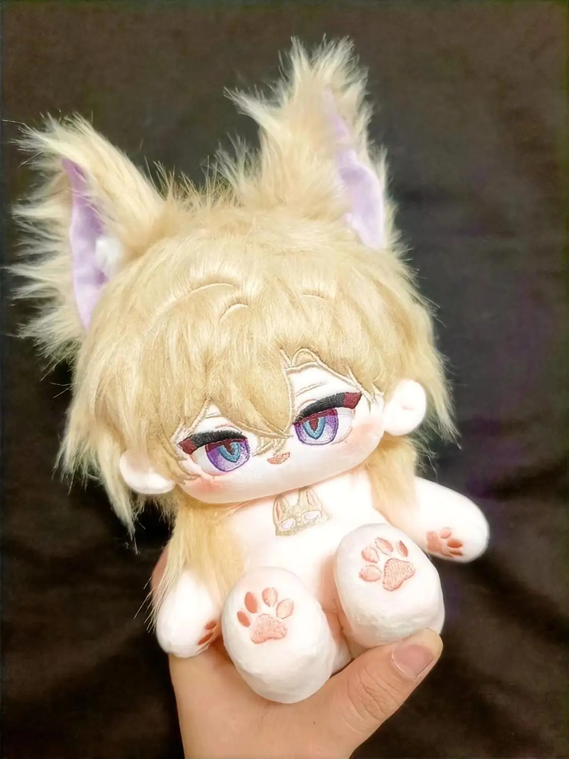 

20cm Anime Honkai Star Rail Aventurine Dress Up Plushie Doll With Ear Cartoon Plush Body Doll Clothes Cosplay Doll Figures Toys