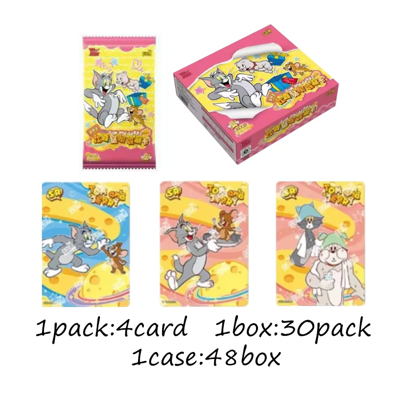 Kayou Tom and Jerry Happy Rivals Chase Fun Pack Wave 2 Booster Box 30 Packs 4 Cards/Pack Official Genuine Cartoon Trading Cards