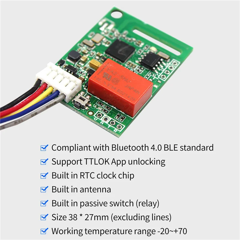 

ABGI-2X TTLOCK App Remote Electronic Lock Module Board Lock Module Relay Output Door Access Control System