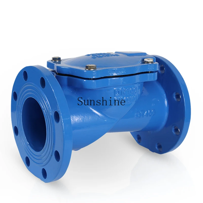

HC44X rubber flap 16Q check valve flanged ductile iron 10Q new valve DN100