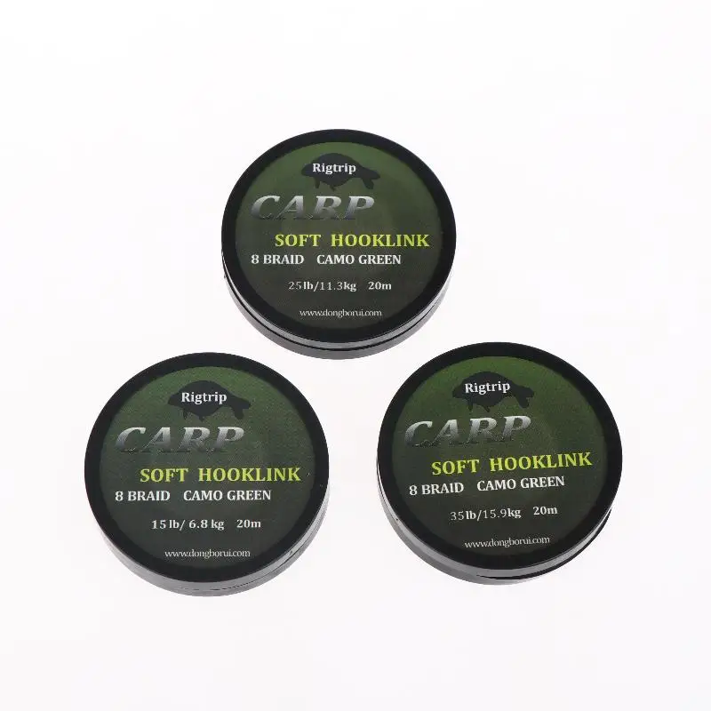 20m Carp Fishing Line High Strength Hook Link Soft Braid Coated Leader For Big Carp FishingGood Quality