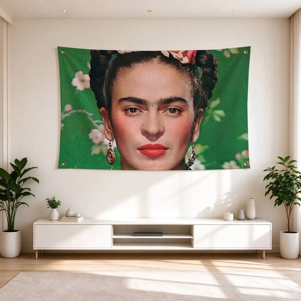 F-Frida Kahlo Mexican Artist  Flag Suitable For Party Club Outdoor Interior Wall Decoration Banner Fans Gift