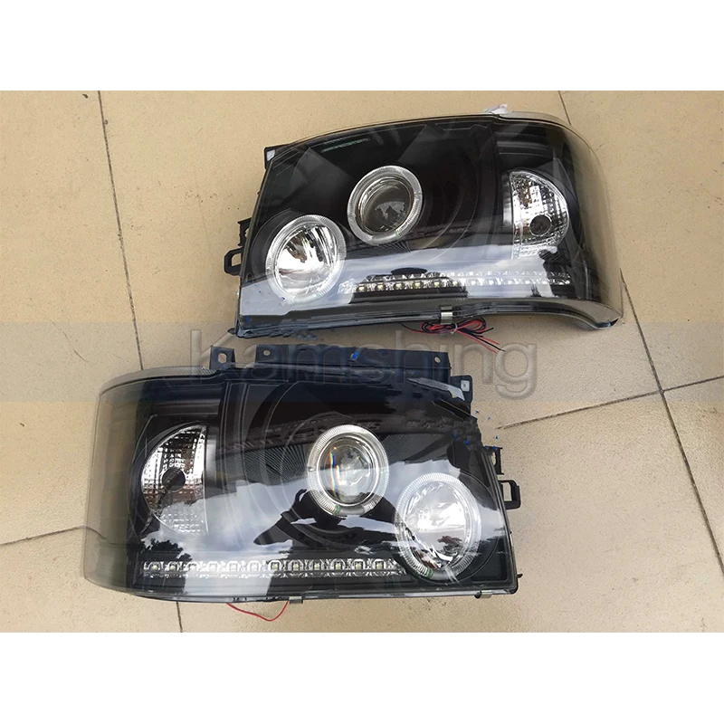 1pair Car Front Bumper Headlight For Toyota Hiace 2005-2009 LED Head Light Headlamp Head Lamp