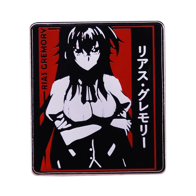 DxD-broche de Metal esmaltado para chica, insignia de Anime, serie de luz japonesa, diablo, Rio, Gremory, joyería de escuela secundaria