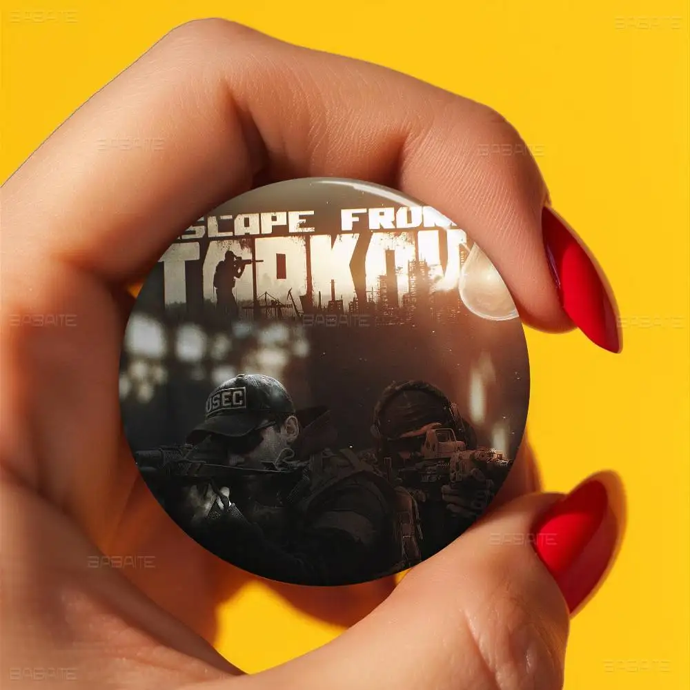 Shooting E-escape From T-tarkovS Game Tinplate Soft Button Pin Brooch Metal Badge Custom Jewelry Accessories Hat Bag Lapel
