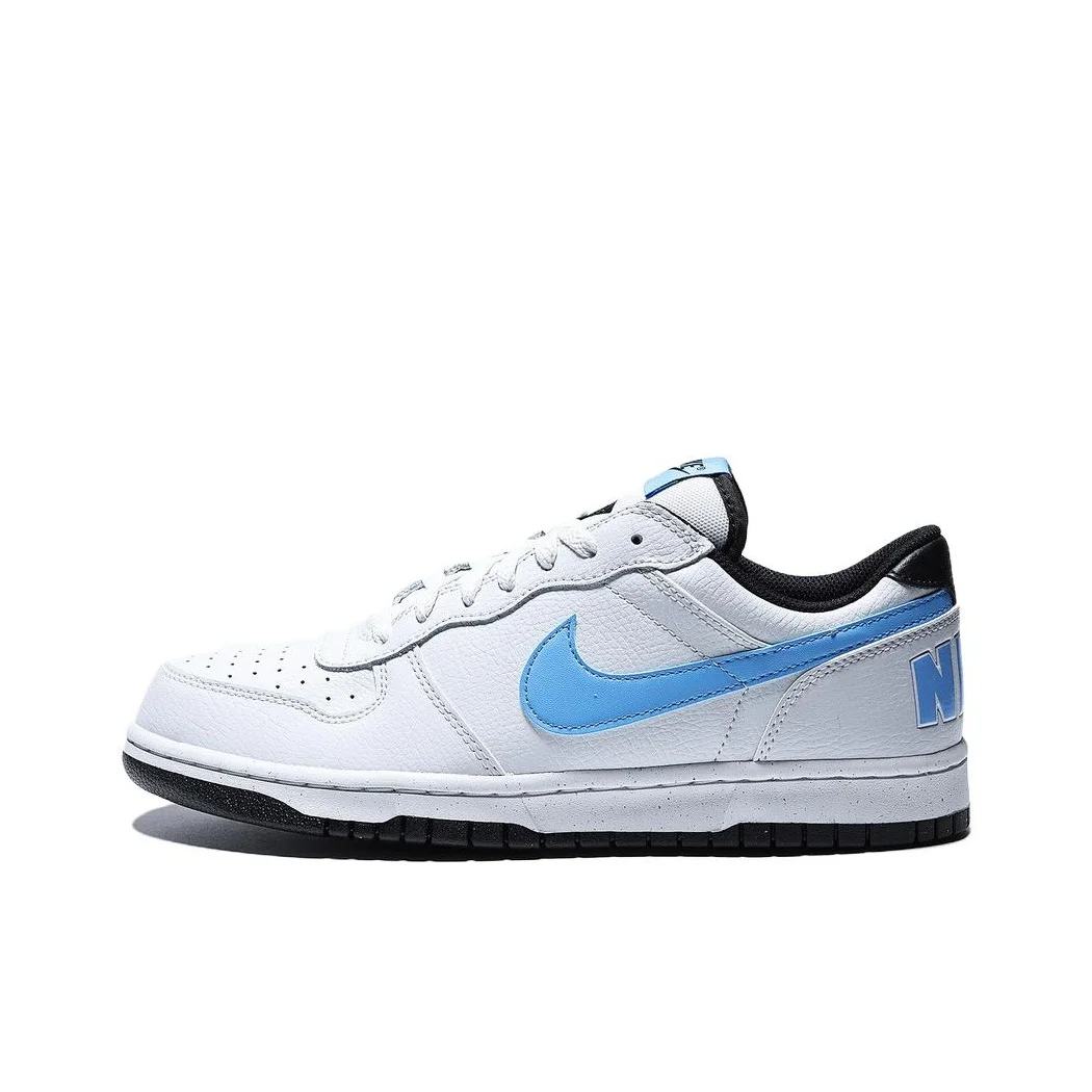 Nike Big Low top Skateboard Shoes Men's White Blue 355152-107