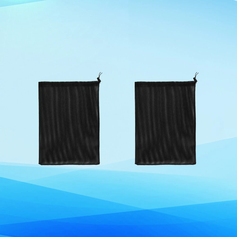 2pcs Pump Filter Bag for Fish Tank Aquarium Double Screen Mesh Bag Water Filtration Storage Garden Fountain