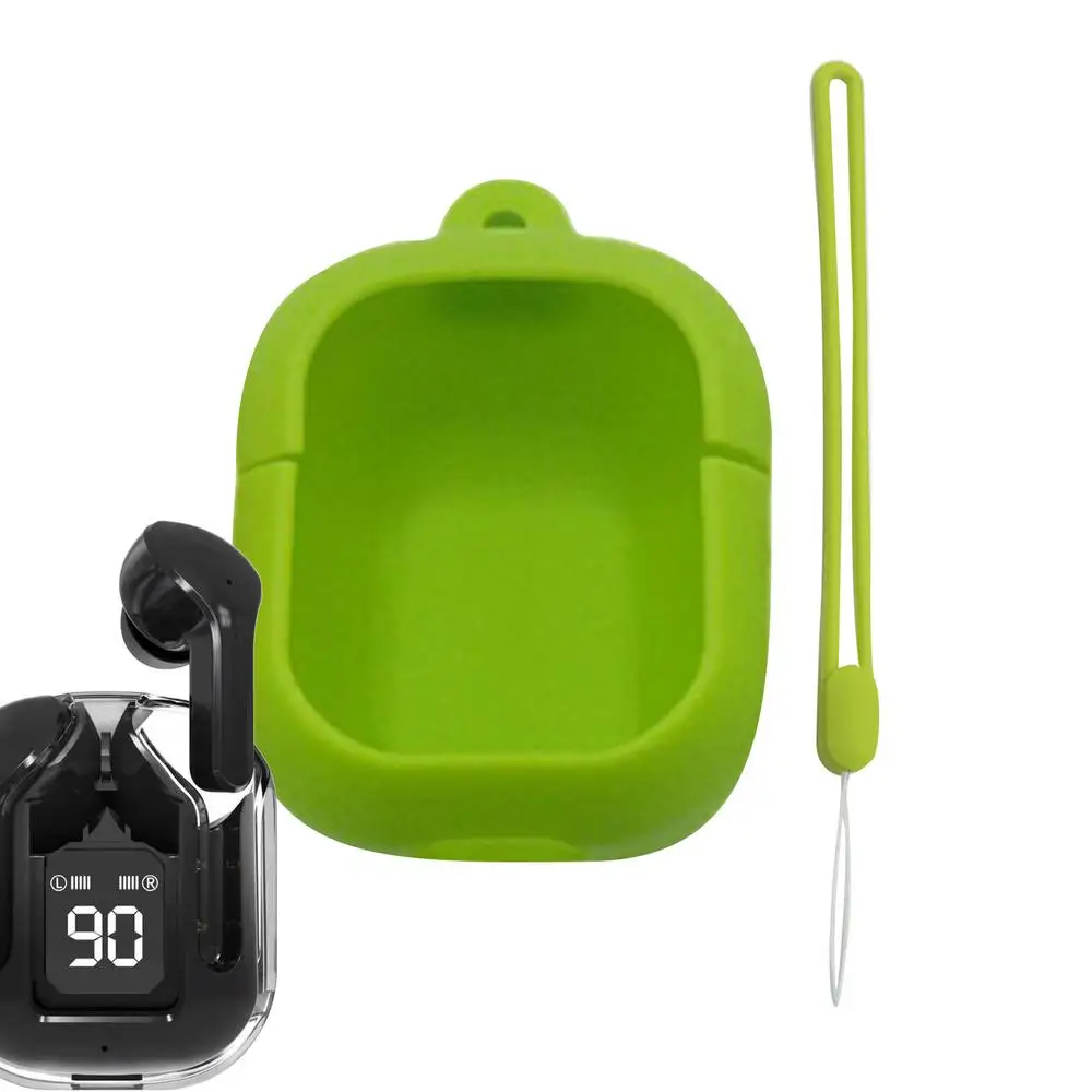 Wireless Earbuds Case Cover Silicone Case With Lanyard For