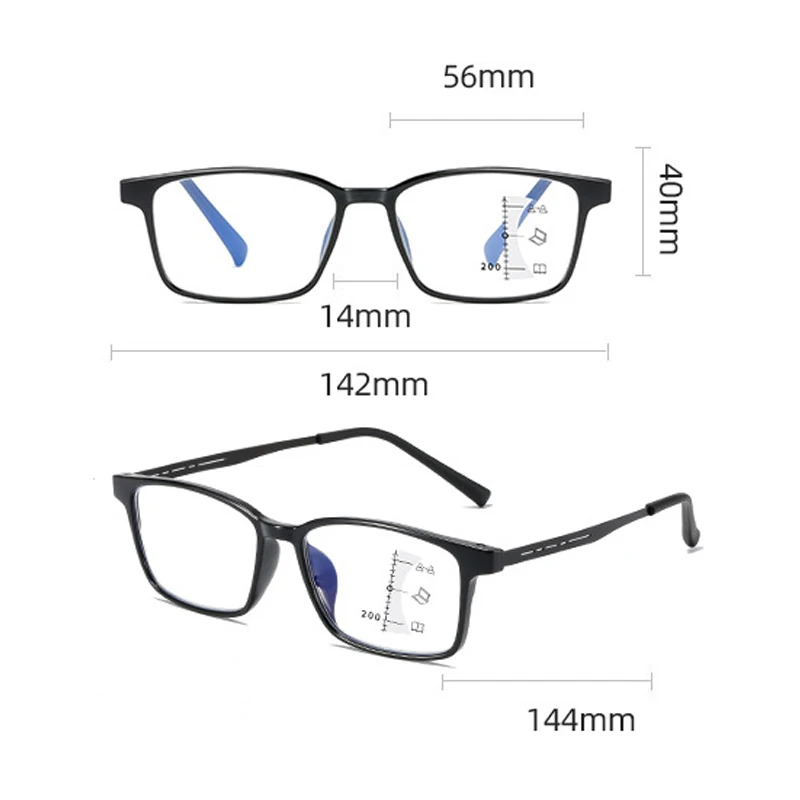 New Outdoor Photochromic Reading Glasses Luxury Women Men Anti Blue Light Eyeglasses Finished Optical Far Sight Eyewear Diopter image 6