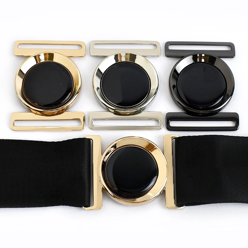 

Meetee 1/2/3Pcs 50mm Fashion Metal Buttons Coat Decor Buckle Circular Buckles Women Belt Button DIY Hardware Sewing Accessories