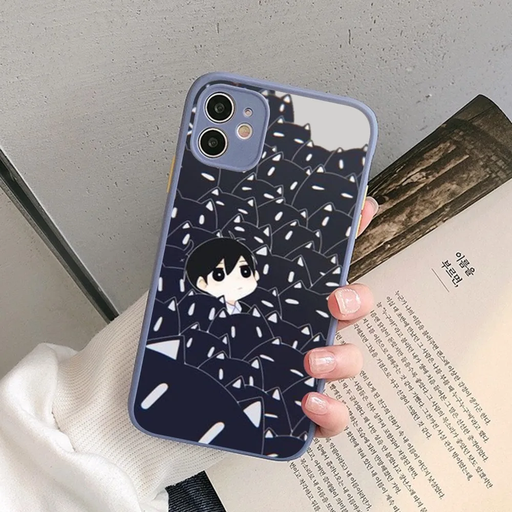 Game Omori cartoon Phone Case for iPhone 14 11 12 13 Mini Pro Max 8 7 Plus X XR XS MAX Translucent Matte Cover