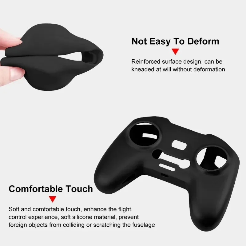 For DJI FPV Combo Remote Control Silicone Protective Case with Neck Strap Soft Sleeve Cover Accessories