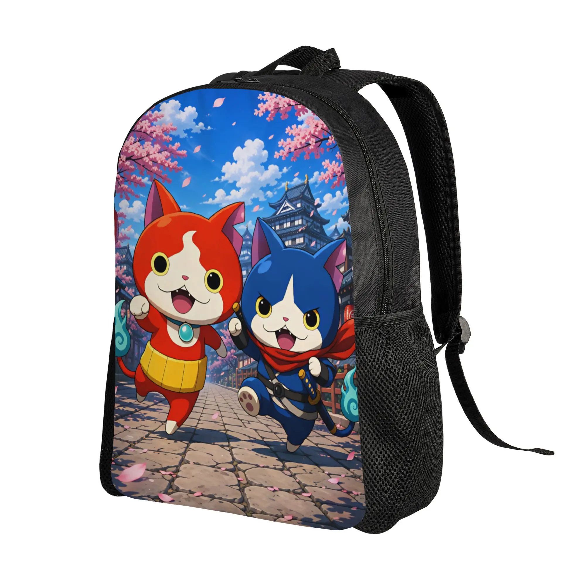 Yokai Watchs  Backpack Unisex  Breathable Backpacks Polyester Modern High School Bags Sport Design Rucksack