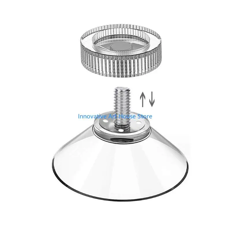 E1PC 4/10Pcs Screw Clear Suction Cup Plastic Sucker Hooks Replacement for Glass