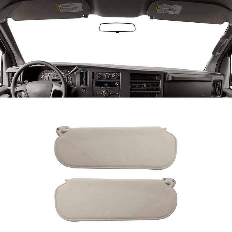 Left +Right Car Interior Accessories Sun Visor Assembly Replacement For Chevrolet Express GMC Savana 1500 2500 3500 4500 99-19