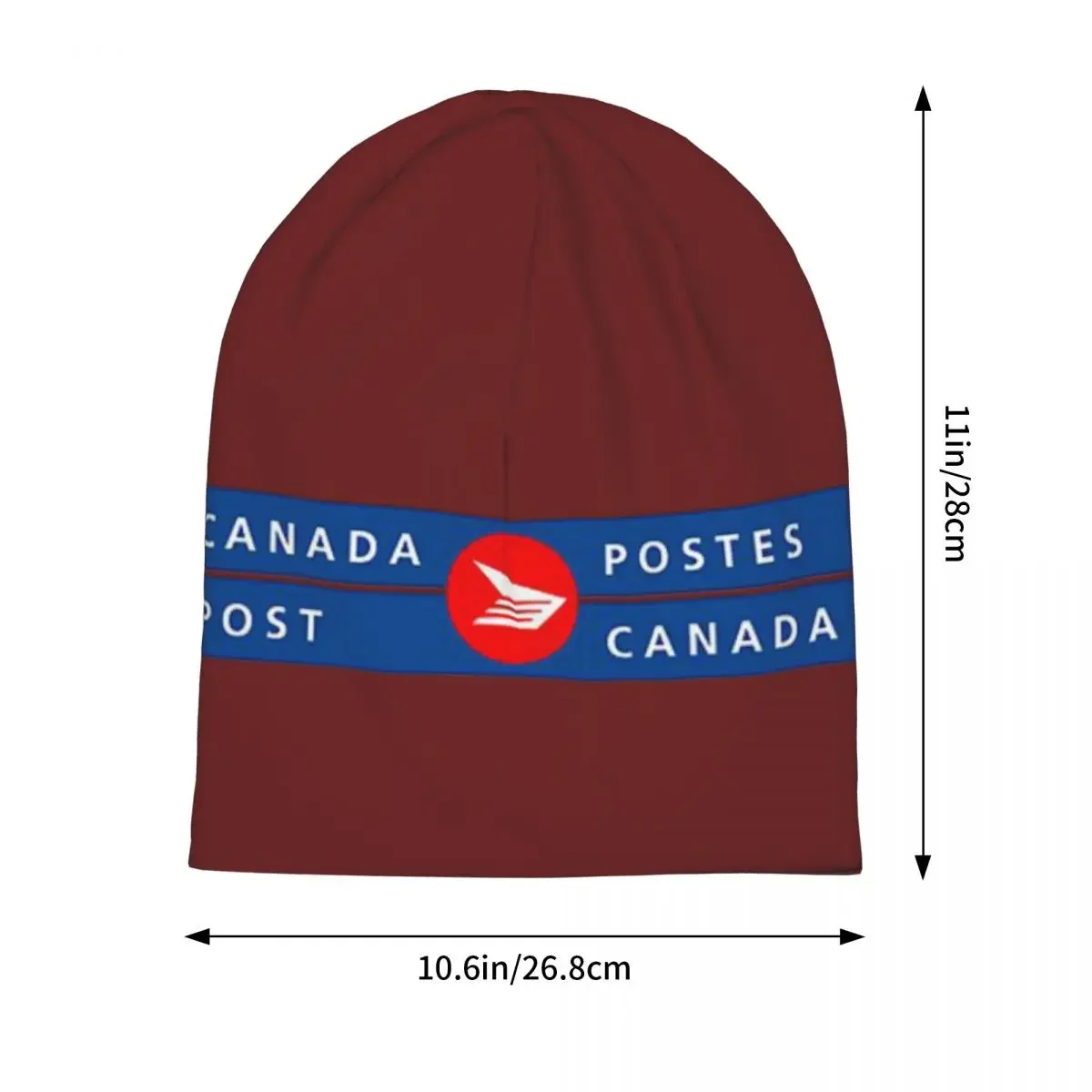 Canada Post Logo Billingual Warm Knitted Cap Fashion Bonnet Hat Autumn Winter Outdoor Beanies Hats for Unisex Adult