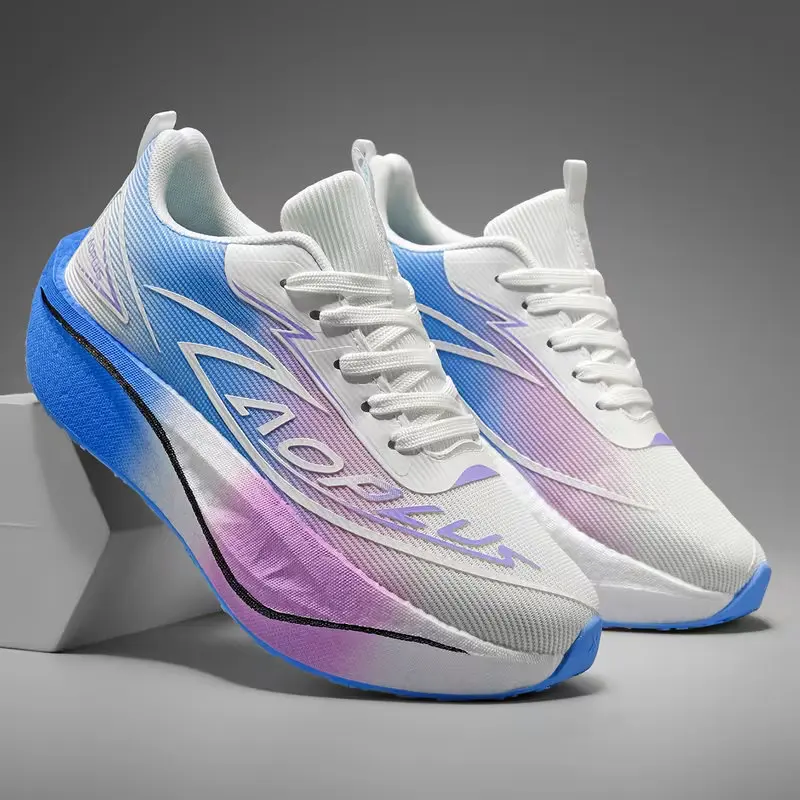 Men's Sports Shoes Carbon Plate Running Shoes Male Marathon Sneakers Racing Shock-absorbing Athletics Training Shoes for Women
