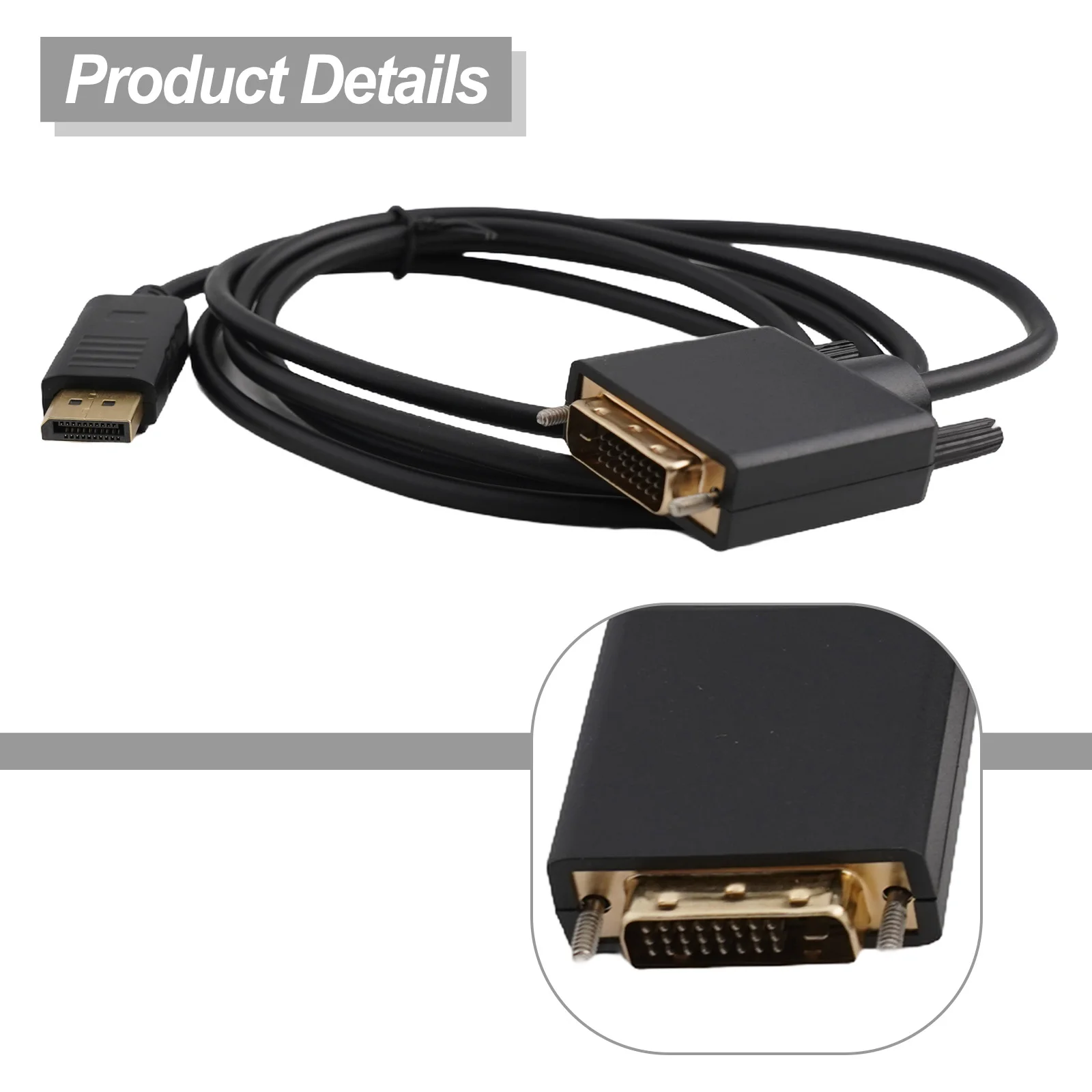 1.8m DP To DVI Conversion Cable With IC Intelligent Chip High-definition Video Display Computer High-definition Cable