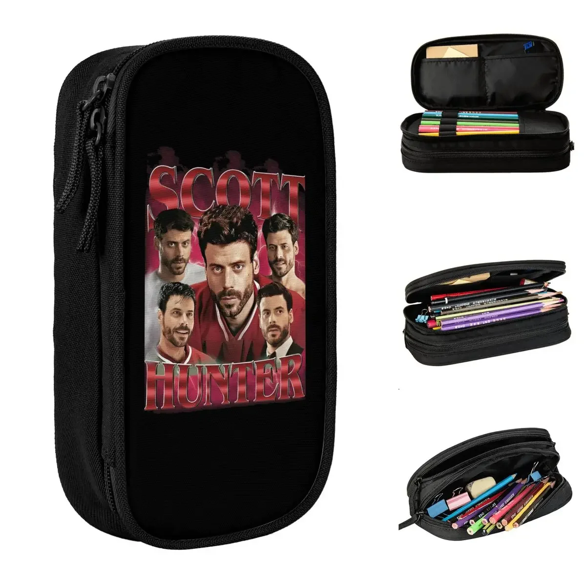 Scott Hunter Heated Rivalry Pencil Case Pencil Pouch Pen Holder for Student Large Storage Bag Office Zipper Stationery