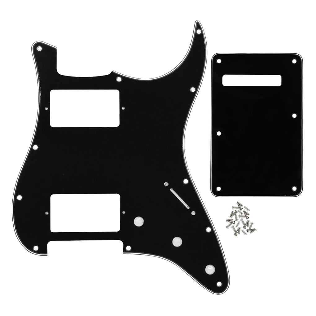 FLEOR Set mit 11-Loch-HH-Schlagbrett für E-Gitarre, Schlagbrett, Rückplatte und Schrauben für Gitarrenteile im ST-Stil der USA – Detail 5
