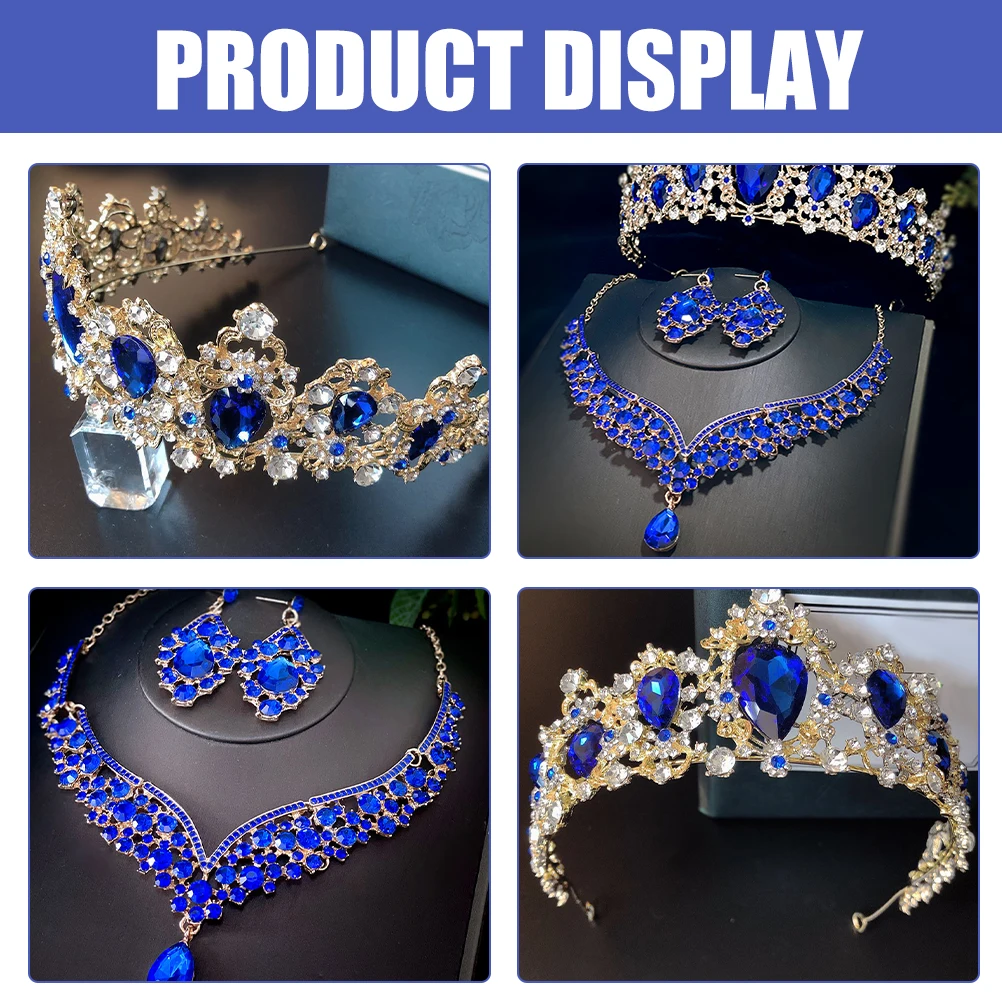 

Crown Template Set Necklace Jewelry Reusable Birthday Headbands Tiara Crowns Rhinestone for Girls
