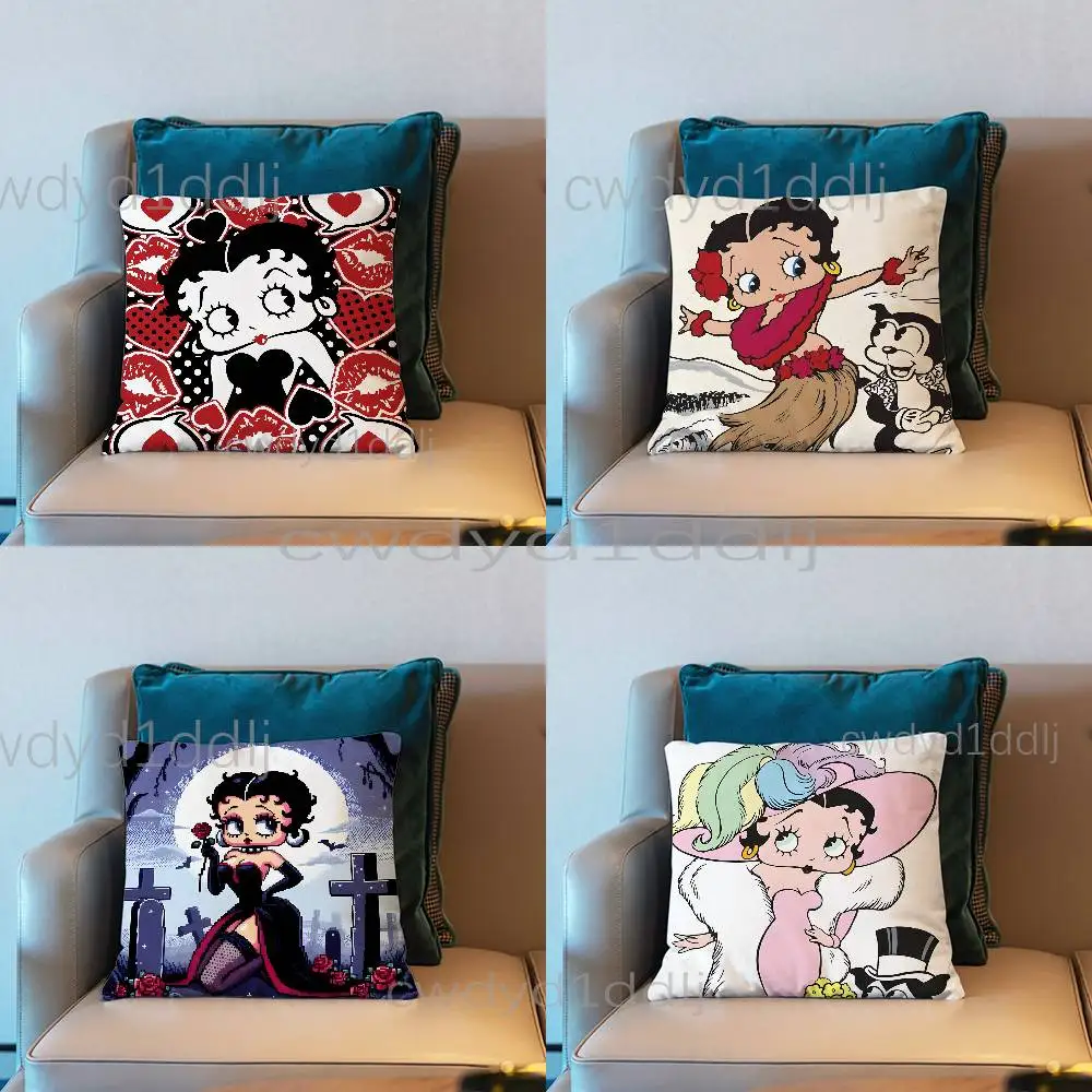 B-BettyS Doll B-Boop-y-es Cushion Cover Pillow Cover Decor Pillowcase Printed Cushion Case For Couch