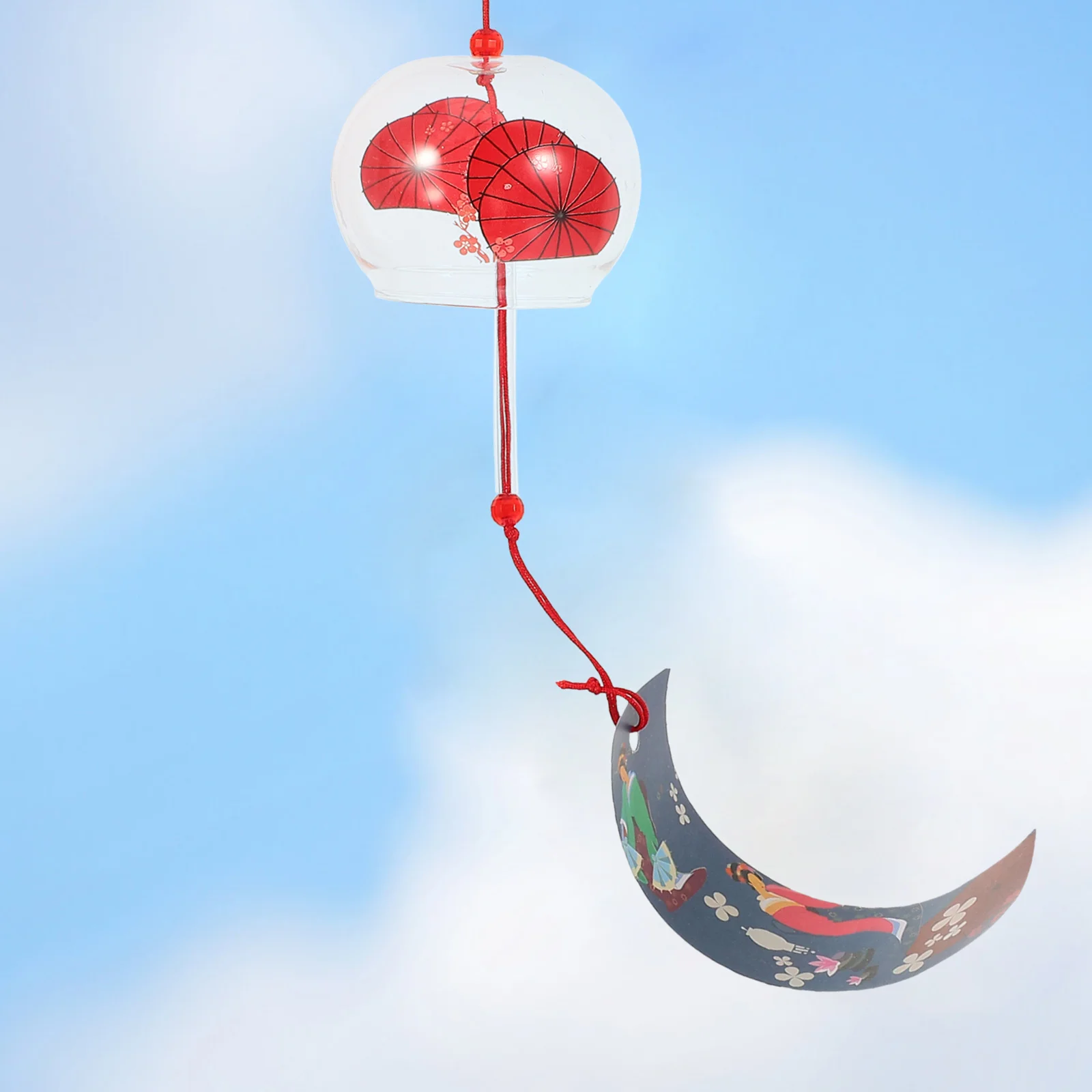 

Japanese Style Glass Wind Chime Vintage Decorative Hanging Bell Pendant for Garden Balcony Outdoor Home Decoration
