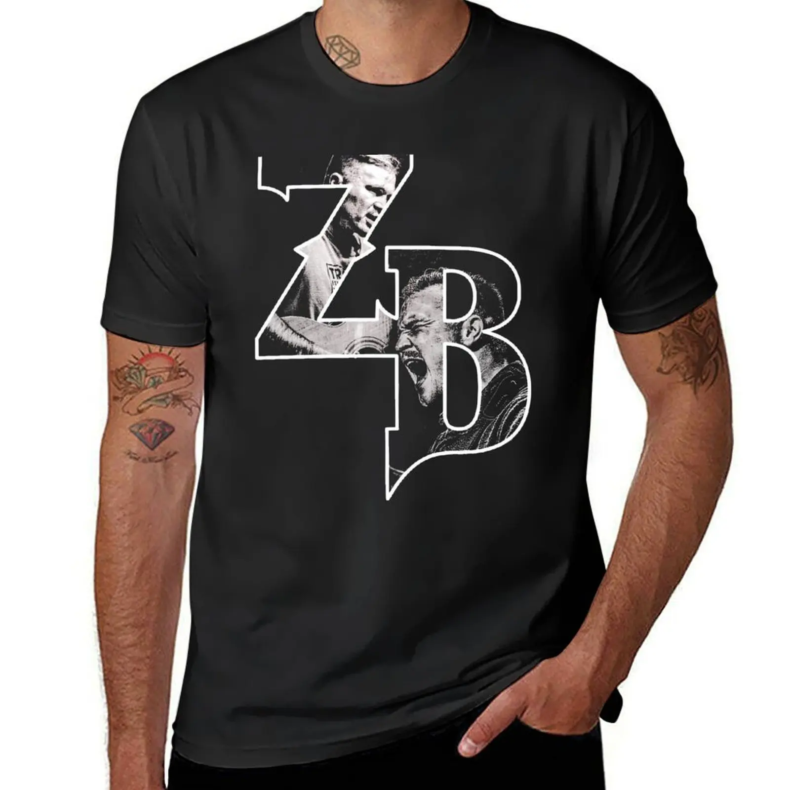 ZB Initials T-Shirt plain quick-drying plain black t shirts men