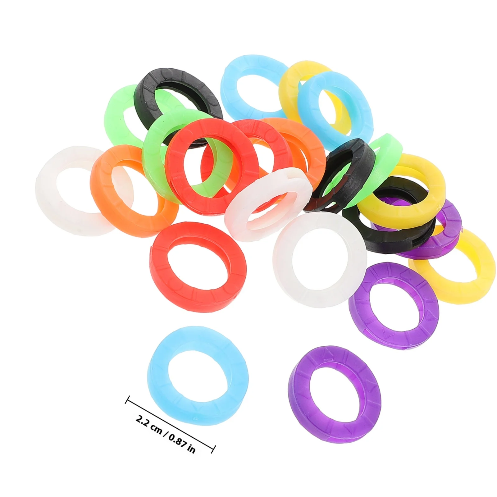 24 stuks kleurrijke siliconen doppen elastische waterdichte stofdichte hoezen voor organisatie codering identificatie mouw sleutel kleur covers