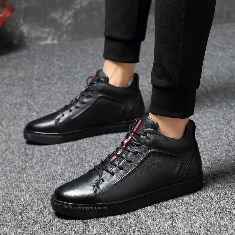 Winter New Design Handmade Leather Boots Men Casual Shoes Breathable Work Shoe Retro Soft Leather Ankle Men Boots