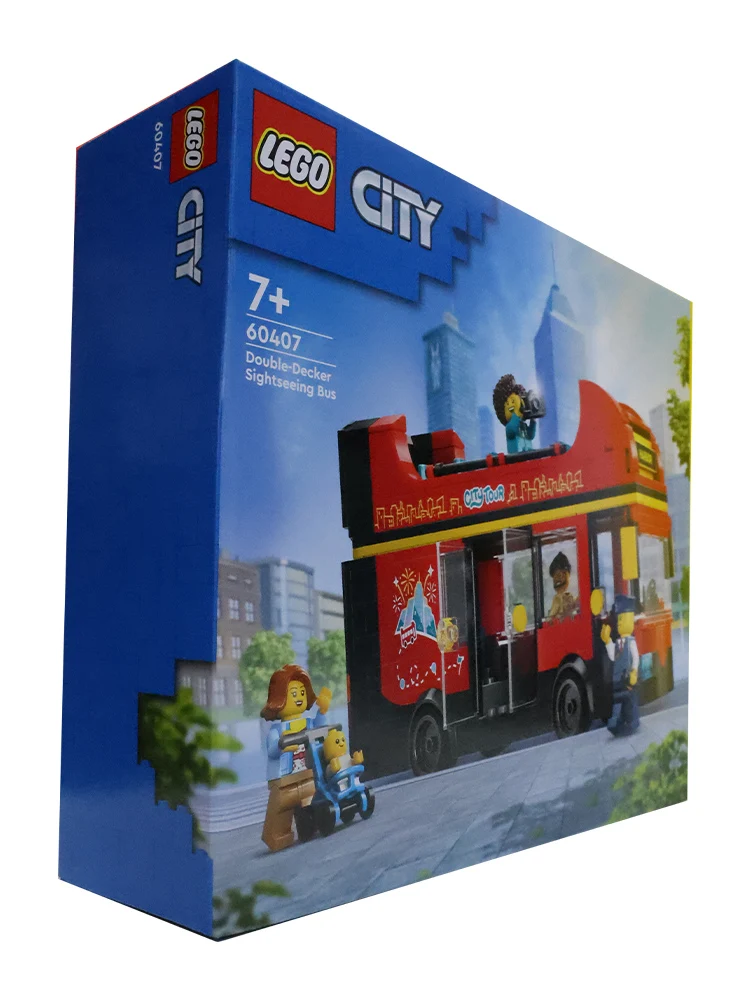 LEGO 60407 City Series Red Double decker Sightseeing Bus Combination Building Block Children\'s Toys