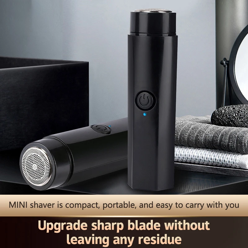 

Electric Shaver One-Button Use Electric Razor For Men Rotary Portable Mini Shaver Pocket Size Rechargeable Wet&Dry
